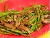 green beans shiitake mushrooms