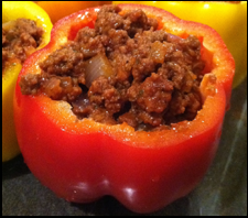 Meatloaf Stuffed Peppers
