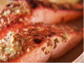 mustard glazed salmon steaks