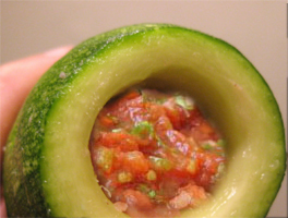 chili stuffed zuccini