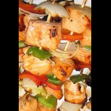 grilled salmon skewers