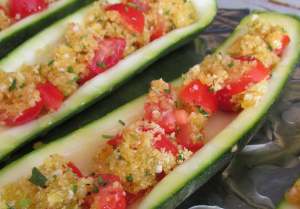 Herb-Stuffed Zucchini