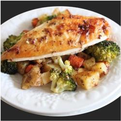 Maple Mustard Roasted Chicken and Veg