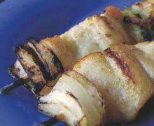 Garlic Halibut Skewers