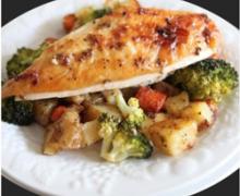 Maple Mustard Roasted Chicken and Veg