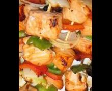 grilled salmon skewers